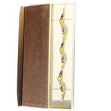 Eye-catching sterling silver 925 fittings and small square multicolour baltic amber bracelet