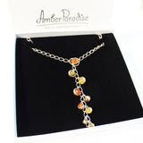 Impressive Baltic Amber Silver Necklace