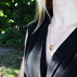 Festive sterling silver 925 and drop cognac baltic amber pendant necklace