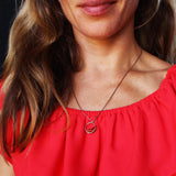 Elegant sterling silver 925 circle or drop cognac baltic amber pendant