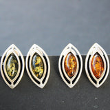 Classic Solid Marquise Honey or Green Amber Jewellery