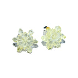 Creatively Hand-carved Baltic Amber Studs - Snowflakes
