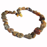 Amber Necklace Unpolished Plums