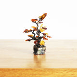 Strikingly beautiful Amber Tree Ornaments mounted on marble