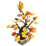 Strikingly beautiful Amber Tree Ornaments mounted on marble