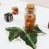 Little Glass Bottle Filled With Amber