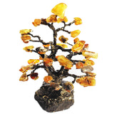 Strikingly beautiful Amber Tree Ornaments mounted on marble