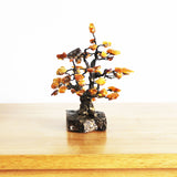 Strikingly beautiful Amber Tree Ornaments mounted on marble