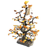 Strikingly beautiful Amber Tree Ornaments mounted on marble