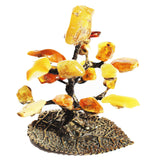 Strikingly beautiful Amber Tree Ornaments mounted on marble