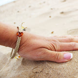 Beautiful Bracelet With Heart Charm Macrame Style