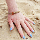 Beautiful Bracelet With Heart Charm Macrame Style