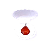 Romantic Baltic Amber Shell Pendant