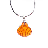 Romantic Baltic Amber Shell Pendant