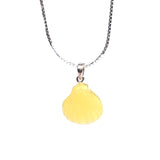 Romantic Baltic Amber Shell Pendant