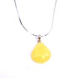 Romantic Baltic Amber Shell Pendant