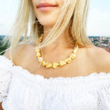 Unpolished Honey Butterscotch Amber Necklace