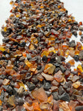 Unpolished Amber Beads Without Holes - Dark Shades
