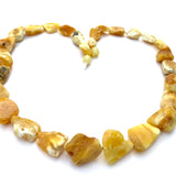 Unpolished Honey Butterscotch Amber Necklace