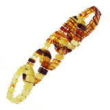 Rectangular Baltic Amber Stretch Bracelet