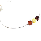 Elegant Amber Sterling Silver Necklace