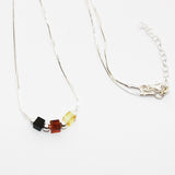 Elegant Amber Sterling Silver Necklace