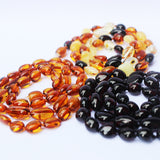 Beautiful Olive Baltic Amber Shape Bead Necklaces