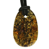 Honey or Grey Polished Baltic Amber Amulet