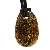 Honey or Grey Polished Baltic Amber Amulet