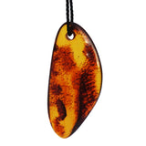 Honey or Grey Polished Baltic Amber Amulet