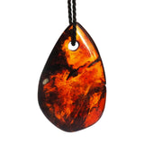 Honey or Grey Polished Baltic Amber Amulet