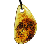 Honey or Grey Polished Baltic Amber Amulet