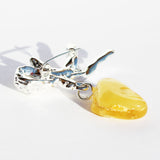 Romantic Baltic Amber Angel Brooch