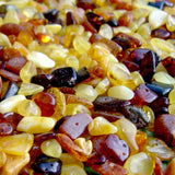 Polished Baltic Amber Beads with holes. (3mm-8mm)