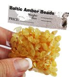 Polished Baltic Amber Beads with holes. (3mm-8mm)