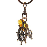 Horse and Amber Tumble Keyring