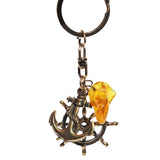 Elephant and Amber Tumble Keyring