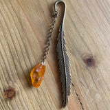 Honey Baltic amber Bookmark