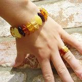 Small or Large Baltic Amber Drop Bracelet-Bangle