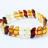 Elegant Baltic Amber Bracelet Wave