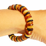 Large Baltic Amber Bracelet - Discs