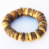 Unpolished Butterscotch or Grey Amber Bracelet
