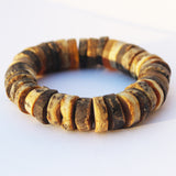Unpolished Butterscotch or Grey Amber Bracelet