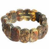 Unpolished Grey or Honey Baltic Amber Bracelet