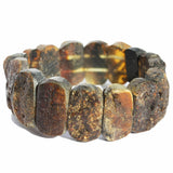 Unpolished Grey or Honey Baltic Amber Bracelet