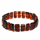 Rectangular Baltic Amber Stretch Bracelet