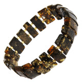 Rectangular Baltic Amber Stretch Bracelet