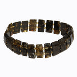 Rectangular Baltic Amber Stretch Bracelet