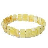 Rectangular Baltic Amber Stretch Bracelet