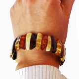 Uneven Baltic Amber Pieces Bracelet